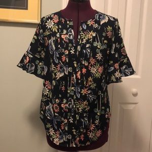 Ann Taylor Multicolor Floral Blouse
